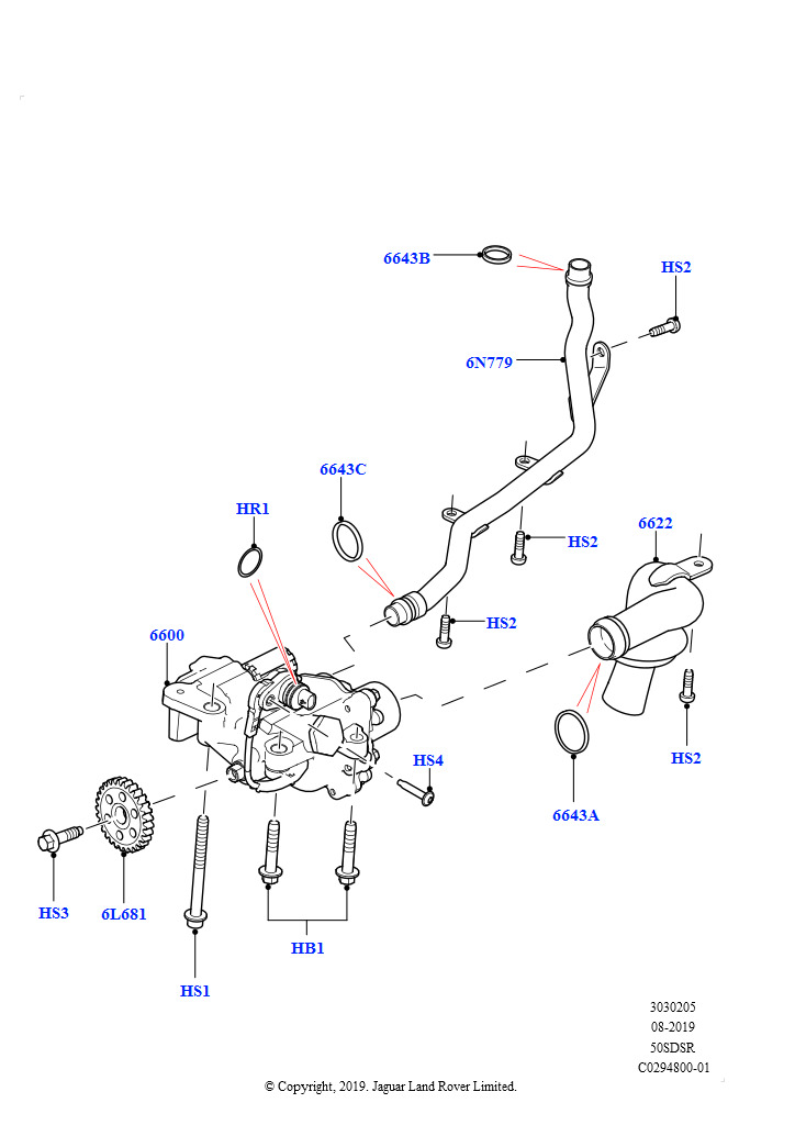 Масляный насос (5.0L P AJ133 DOHC CDA S/C Enhanced)