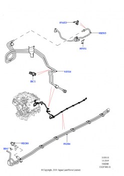 Топливные магистрали (Передняя и средняя части, 5.0L P AJ133 DOHC CDA S/C Enhanced)