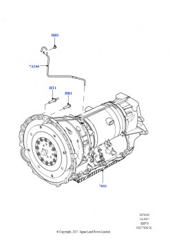 АКПП в сборе и привод спидометра (3.0 V6 D Gen2 Twin Turbo, 8-ступенч.авто.кор.пер.ZF 8HP70 4WD)