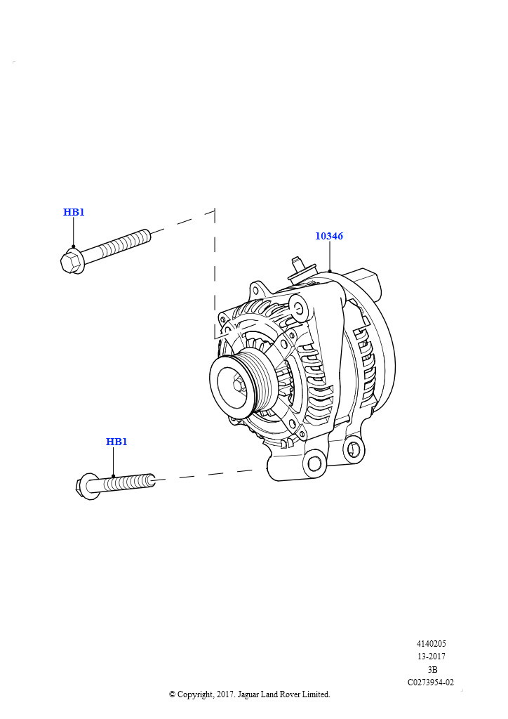 Генератор и опоры (3.0L DOHC GDI SC V6 БЕНЗИНОВЫЙ, 5.0L P AJ133 DOHC CDA S/C Enhanced)