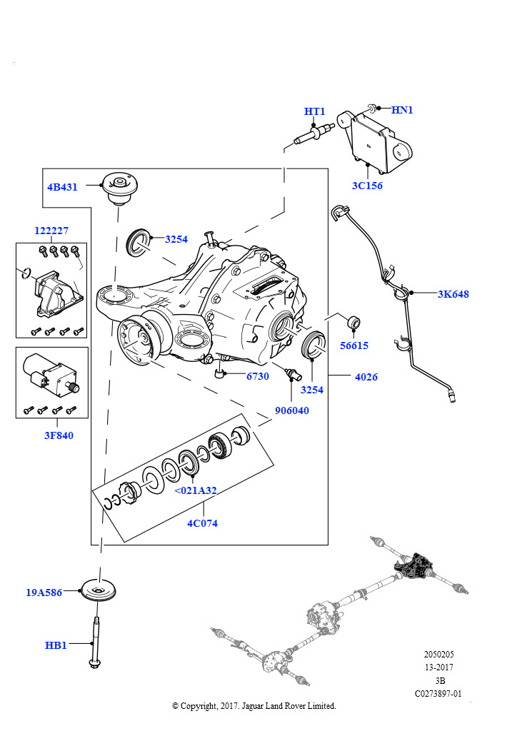 Схема: Задний мост (3.0 V6 D Gen2 Twin Turbo, Распредел.крут.момента тормож.-TVBB, 3.0L DOHC GDI SC V6 БЕНЗИНОВЫЙ, Распредел.крут.момента тормож.-TVBB, 3.0L DOHC GDI SC V6 БЕНЗИНОВЫЙ, С б