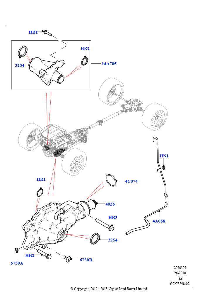 Картер переднего моста (2,0 л I4 High DOHC AJ200, бензин, 2,0 л I4 DSL MID DOHC AJ200, 3.0L DOHC GDI SC V6 БЕНЗИНОВЫЙ, 2.0L I4 DSL HIGH DOHC AJ200, 3.0 V6 D Gen2 Twin Turbo, 2,0 л