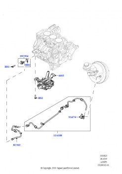 Вакуумное управл. и впуск воздуха (1.5L AJ20P3 Petrol High, 8 Speed Automatic Trans 8G30, Изготовитель - Changsu (Китай))