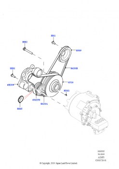 Шкивы и приводные ремни (1.5L AJ20P3 Petrol High PHEV, Сборочный завод Хэйлвуд)