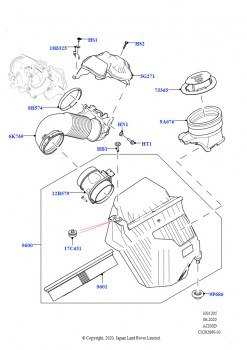 Воздушный фильтр (2.0L AJ20D4 Diesel Mid NFE, Сборочный завод Хэйлвуд, 2.0L AJ20D4 Diesel LF NFE, Сборочный завод Хэйлвуд, 2.0L AJ20D4 Diesel High NFE, Сборочный завод Хэйлвуд)