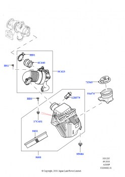 Воздушный фильтр (2.0L AJ20P4 Petrol High NFE, Сборочный завод Хэйлвуд, 2.0L AJ20P4 Petrol E100 NFE, Сборочный завод Хэйлвуд, 2.0L AJ20P4 Petrol Mid NFE, Сборочный завод Хэйлвуд)