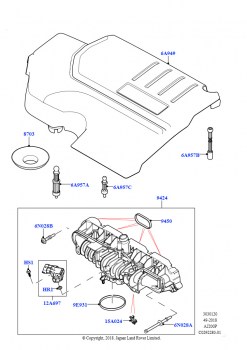 Впускной коллектор (2.0L AJ20P4 Petrol High NFE, Сборочный завод Хэйлвуд, 2.0L AJ20P4 Petrol E100 NFE, Сборочный завод Хэйлвуд, 2.0L AJ20P4 Petrol Mid NFE, Сборочный завод Хэйлвуд)