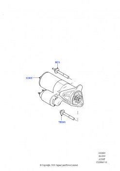 Стартер (2.0L AJ20P4 Petrol Mid NFE, Изготовитель - Changsu (Китай))