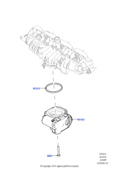 Корпус дроссельной заслонки (2.0L AJ20P4 Petrol High NFE, Сборочный завод Хэйлвуд, 2.0L AJ20P4 Petrol E100 NFE, Сборочный завод Хэйлвуд, 2.0L AJ20P4 Petrol Mid NFE, Сборочный завод