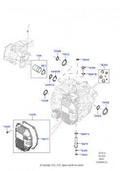 Внешние элементы коробки передач (1.5L AJ20P3 Petrol High, 8 Speed Automatic Trans 8G30, Изготовитель - Changsu (Китай))