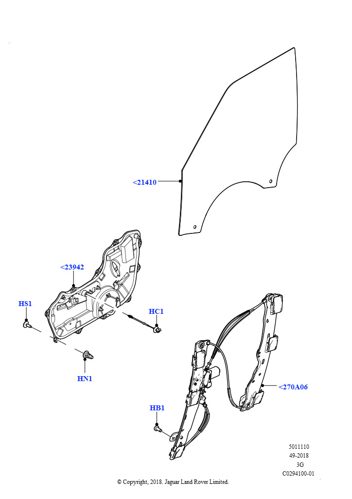 Стекло пер.двери и стеклоподъем. (Сборочный завод Хэйлвуд)