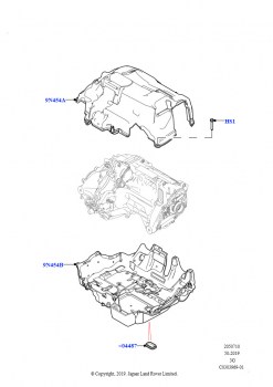 Задний электроприводной блок (Тепловые экраны, 1.5L AJ20P3 Petrol High PHEV, Сборочный завод Хэйлвуд, Полный привод)