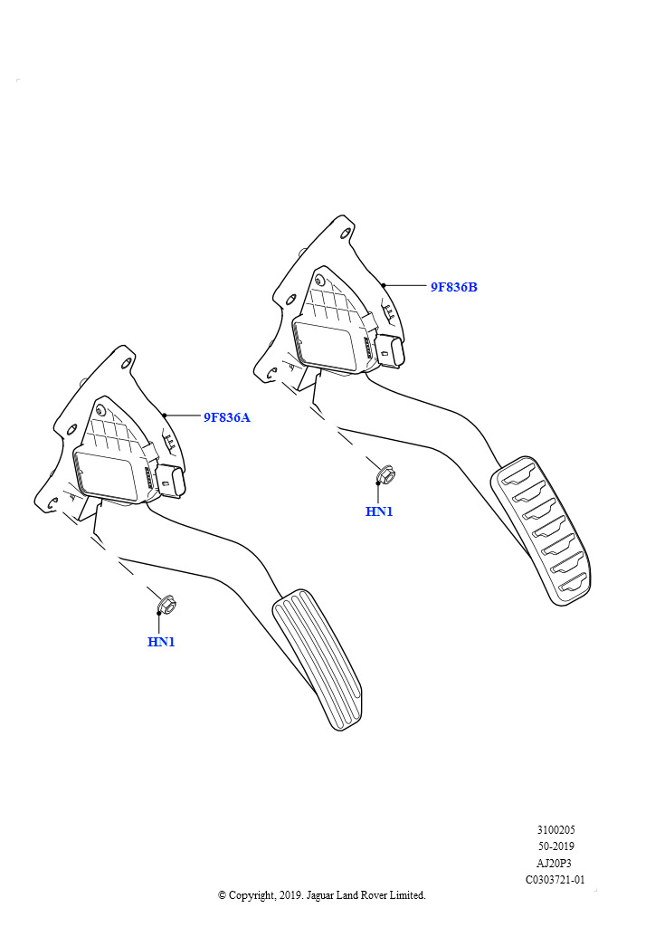 Орг.упр.акселератором/ТНВД (1.5L AJ20P3 Petrol High PHEV, 8 Speed Automatic Trans 8G30, Сборочный завод Хэйлвуд)