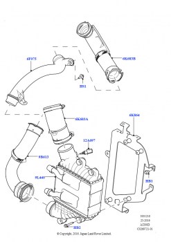 Пром.теплообм/воздуховоды и шланги (2,0 л I4 DSL MID DOHC AJ200, Страна изготовления — Бразилия)