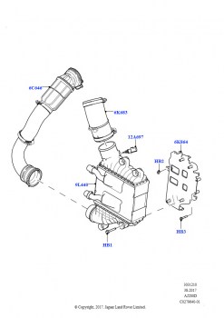 Пром.теплообм/воздуховоды и шланги (2.0L I4 DSL HIGH DOHC AJ200)