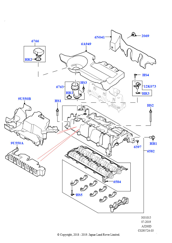 Крышка головки цилиндров (2.0L AJ20D4 Diesel Mid NFE, Сборочный завод Хэйлвуд, 2.0L AJ20D4 Diesel High NFE, Сборочный завод Хэйлвуд, 2.0L AJ20D4 Diesel LF NFE, Сборочный завод Хэйл