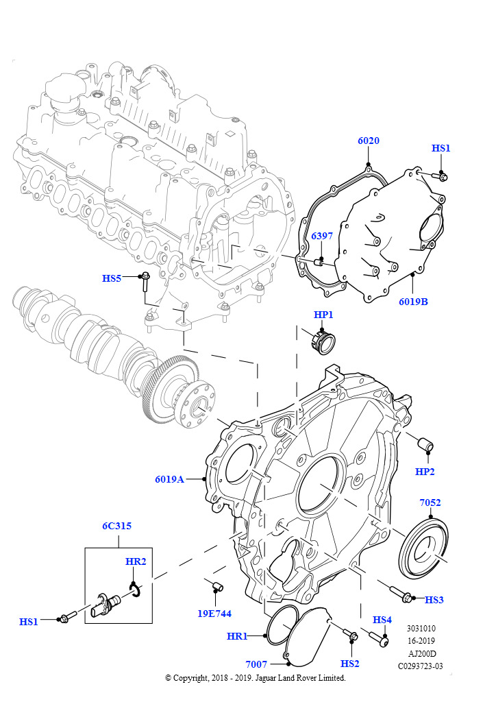 Крышки газораспредели. механизма (2.0L AJ20D4 Diesel High NFE, Сборочный завод Хэйлвуд, 2.0L AJ20D4 Diesel Mid NFE, Сборочный завод Хэйлвуд, 2.0L AJ20D4 Diesel LF NFE, Сборочный за