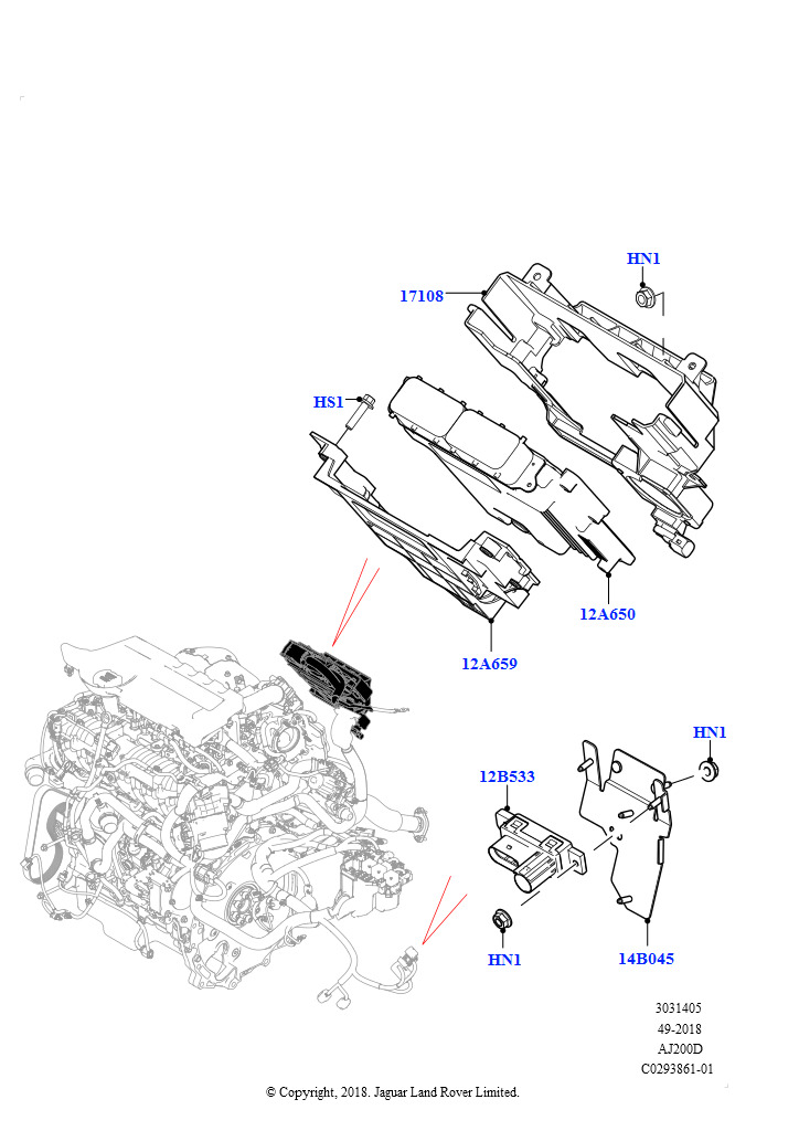Модули и датчики двигателя (2.0L AJ20D4 Diesel High NFE, Сборочный завод Хэйлвуд)