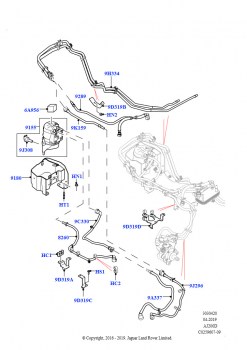 Топливный фильтр (2.0L I4 DSL HIGH DOHC AJ200, 9-ступенчат.автоматич. AWD, Сборочный завод Хэйлвуд, Топливный бак - Дизель, 2,0 л I4 DSL MID DOHC AJ200, 6-ступенч.мех.коробка пер.,