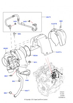 Турбокомпрессор (2.0L AJ20D4 Diesel Mid NFE, Страна изготовления — Бразилия)