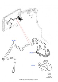 Охладитель топлива в сборе (2,0 л I4 DSL MID DOHC AJ200, Страна изготовления — Бразилия, 2.0L I4 DSL HIGH DOHC AJ200, Страна изготовления — Бразилия)