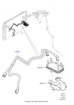 Охладитель топлива в сборе (2.0L I4 DSL HIGH DOHC AJ200, Сборочный завод Хэйлвуд, 2,0 л I4 DSL MID DOHC AJ200, Сборочный завод Хэйлвуд)