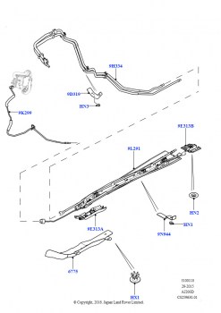 Топливные магистрали (Под полом, 2.0L I4 DSL HIGH DOHC AJ200, Сборочный завод Хэйлвуд, 2,0 л I4 DSL MID DOHC AJ200, Сборочный завод Хэйлвуд)