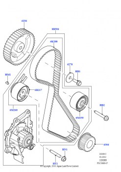 Привод распределительного вала (2.2L CR DI 16V Дизельный, 2.2L DOHC EFI TC DW12)