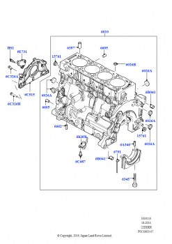Блок цилиндров и заглушки (2.2L CR DI 16V Дизельный, 2.2L DOHC EFI TC DW12)