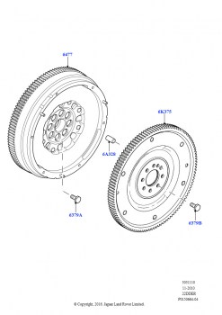 Маховик (2.2L CR DI 16V Дизельный, 2.2L DOHC EFI TC DW12)
