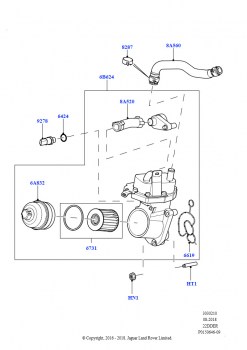 Масляный радиатор и фильтр (2.2L CR DI 16V Дизельный, 2.2L DOHC EFI TC DW12)