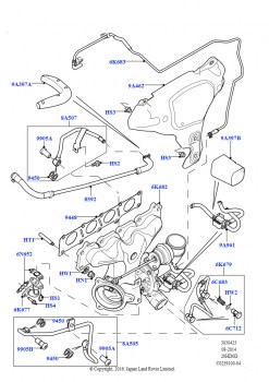Турбокомпрессор (2.0L 16V TIVCT T/C 240PS бензиновый, Сборочный завод Хэйлвуд)