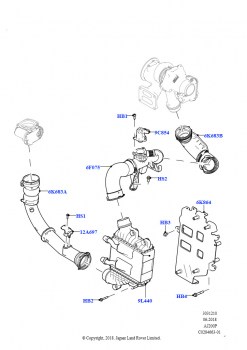 Пром.теплообм/воздуховоды и шланги (2,0 л I4 High DOHC AJ200, бензин, Изготовитель - Changsu (Китай), 2,0 л I4 Mid DOHC AJ200, бензин, Изготовитель - Changsu (Китай))