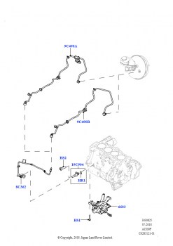 Вакуумное управл. и впуск воздуха (2.0L I4 Mid AJ200 Petrol E100, 2,0 л I4 Mid DOHC AJ200, бензин)