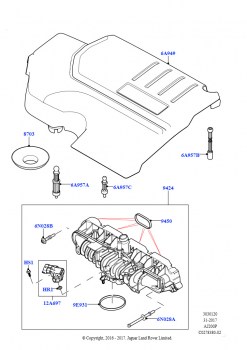 Впускной коллектор (2,0 л I4 High DOHC AJ200, бензин, 2,0 л I4 Mid DOHC AJ200, бензин)
