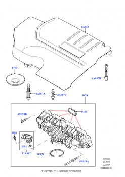 Впускной коллектор (2,0 л I4 Mid DOHC AJ200, бензин, Страна изготовления — Бразилия, 2.0L I4 Mid AJ200 Petrol E100, Страна изготовления — Бразилия)