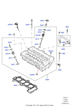 Головка цилиндров (2,0 л I4 Mid DOHC AJ200, бензин, Страна изготовления — Бразилия, 2.0L I4 Mid AJ200 Petrol E100, Страна изготовления — Бразилия)