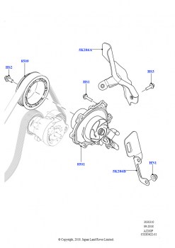 Насос охлаждающей жидкости (Главный блок, 2,0 л I4 Mid DOHC AJ200, бензин, Страна изготовления — Бразилия, 2.0L I4 Mid AJ200 Petrol E100, Страна изготовления — Бразилия)