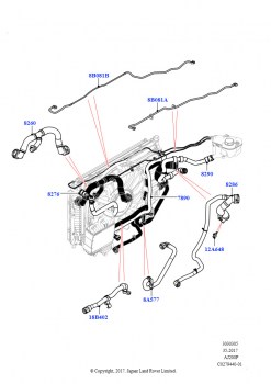 Трубопр.и шланги сист.охлажд. (2,0 л I4 Mid DOHC AJ200, бензин, Со стандартн.сист.охлажд.двигателя, Без активного подогрева коробки передач)