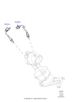 Датчики и модули системы выпуска (2,0 л I4 Mid DOHC AJ200, бензин, EU2, 2,0 л I4 Mid DOHC AJ200, бензин, Токсичность выхлопа Euro 4, 2,0 л I4 High DOHC AJ200, бензин, Стандарт токс