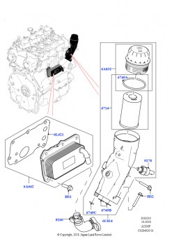 Масляный радиатор и фильтр (2,0 л I4 Mid DOHC AJ200, бензин, Страна изготовления — Бразилия, 2.0L I4 Mid AJ200 Petrol E100, Страна изготовления — Бразилия)