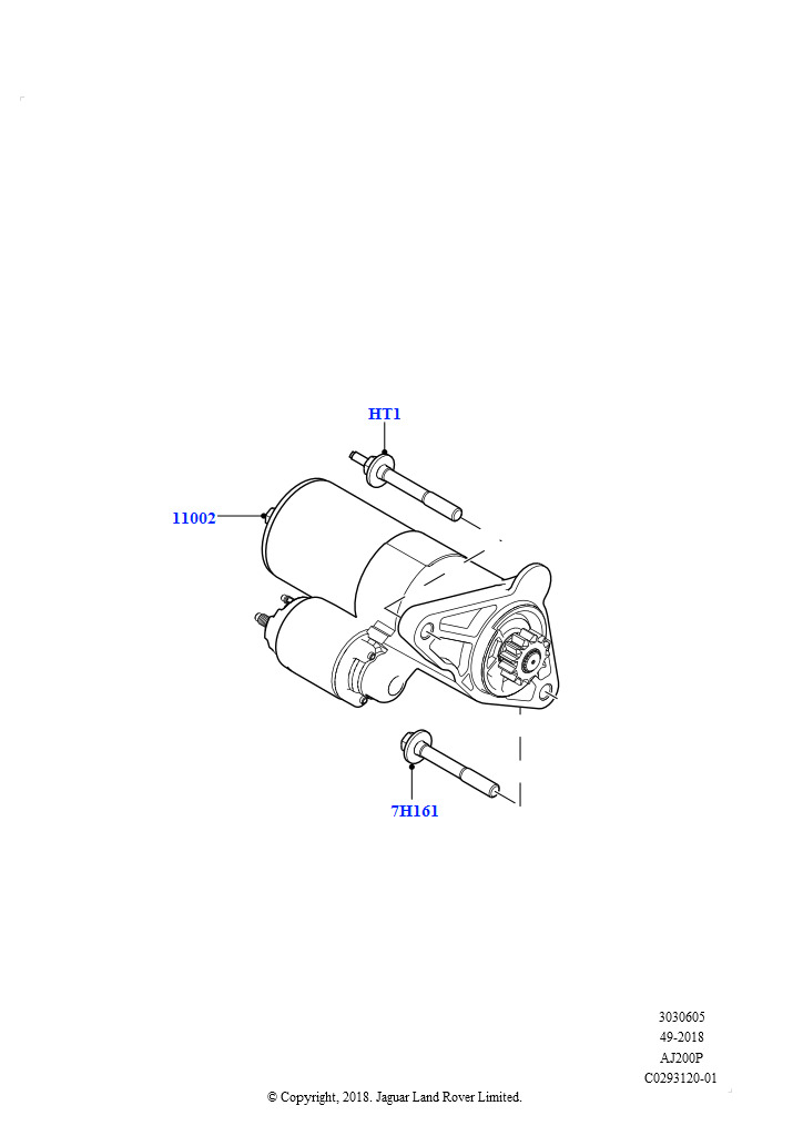 Стартер (2.0L AJ20P4 Petrol E100 NFE, Сборочный завод Хэйлвуд, 2.0L AJ20P4 Petrol Mid NFE, Сборочный завод Хэйлвуд, 2.0L AJ20P4 Petrol High NFE, Сборочный завод Хэйлвуд)