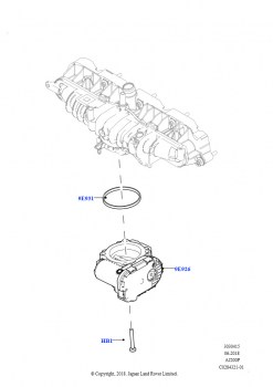 Корпус дроссельной заслонки (2,0 л I4 High DOHC AJ200, бензин, Изготовитель - Changsu (Китай), 2,0 л I4 Mid DOHC AJ200, бензин, Изготовитель - Changsu (Китай))