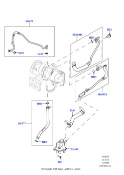 Турбокомпрессор (Смазка и охлаждение, 2,0 л I4 High DOHC AJ200, бензин, 2,0 л I4 Mid DOHC AJ200, бензин)