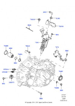 Элементы механической КПП (2,0 л I4 DSL MID DOHC AJ200, 6-ступенч.мех.кор.пер.-JLR M66 2WD, 2,0 л I4 DSL MID DOHC AJ200, 6-ступенч.мех.коробка пер.)