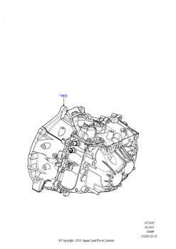 МКПП в блоке с вед.мостом и картер (2,0 л I4 DSL MID DOHC AJ200, 6-ступенч.мех.кор.пер.-JLR M66 2WD, 2,0 л I4 DSL MID DOHC AJ200, 6-ступенч.мех.коробка пер.)